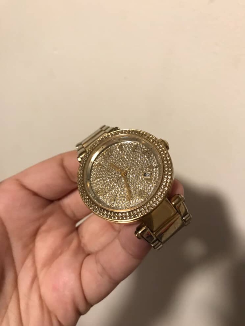 Michael Kors Gold-Tone Pavé Crystal Dial & Bezel Watch with Date Window - Picture 5 of 8